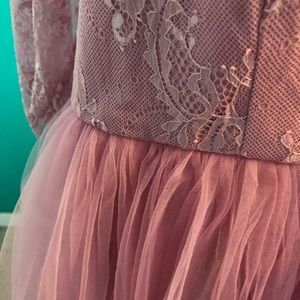 ASOS ChiChi London high-low pink dress